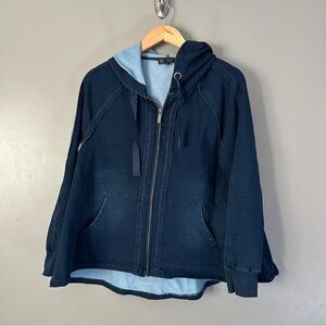 DG2 Navy Blue Hooded Zip-Up Jacket